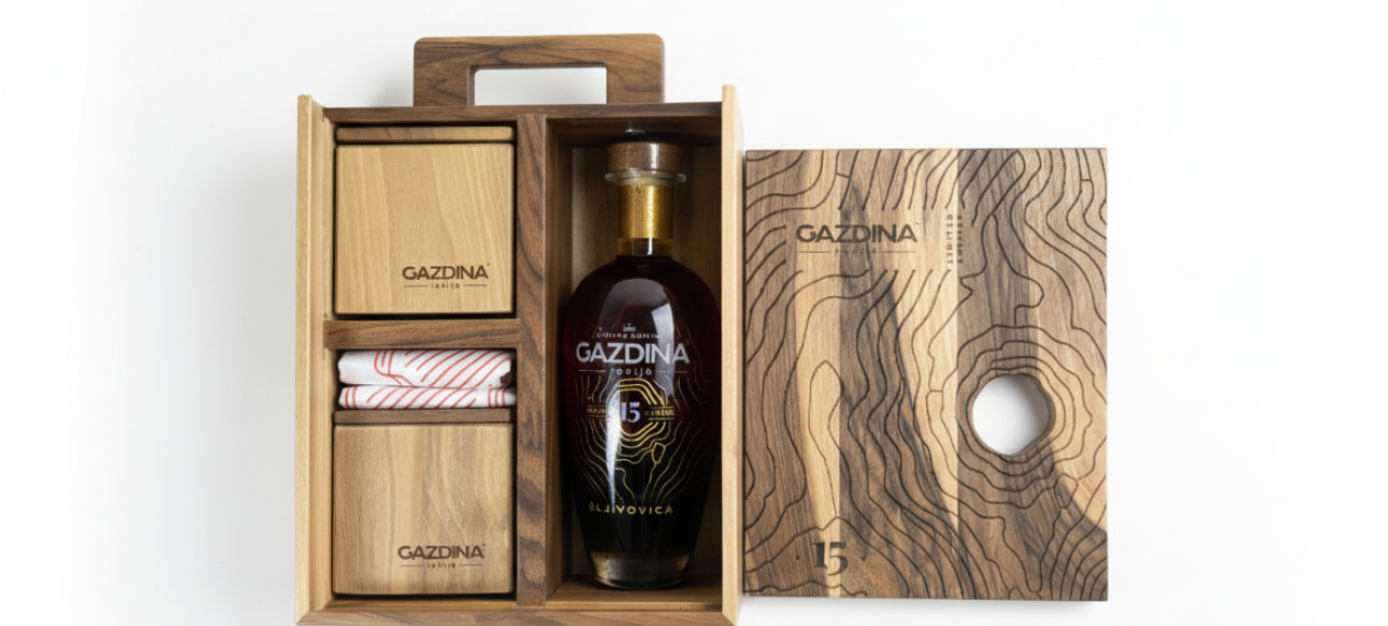 Premium odležala šljivovica Gazdina 15 godina u ekskluzivnoj boci